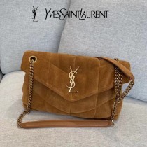 YSL 577475-001  原版皮聖羅蘭新款LouLou PUFFER麂皮小號肩背斜背包