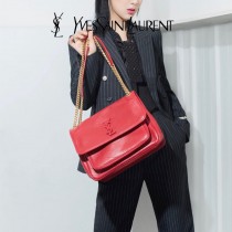 YSL 498894-003  原版皮聖羅蘭新款Niki中號郵差包