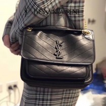 YSL 498894-001  原版皮聖羅蘭新款Niki中號郵差包