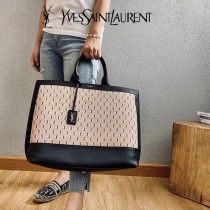 YSL 619757   原版皮聖羅蘭新款 ️SHOPPING TAG 黑色滿天星 SHOPPING Tote Bag購物袋