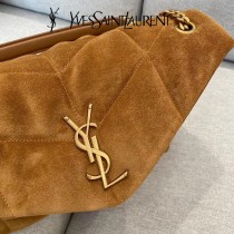 YSL 577476-02  原版皮聖羅蘭新款LouLou PUFFER麂皮肩背斜背包