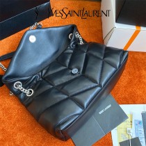 YSL 577475-04  原版皮聖羅蘭LOULOUPUFFER小号绗缝平面小羊皮包