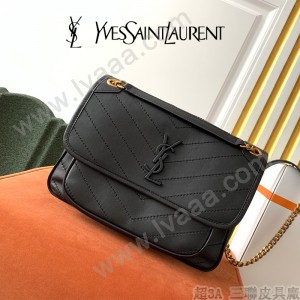 YSL 498894-001  原版皮聖羅蘭新款Niki中號郵差包