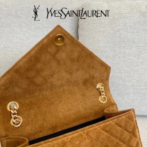 YSL 600185-01   原版皮聖羅蘭新款envelope 麂皮斜背肩背包