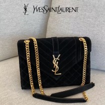 YSL 600185-02   原版皮聖羅蘭新款envelope 麂皮斜背肩背包