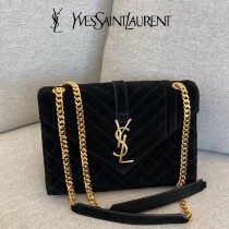 YSL 600185-02   原版皮聖羅蘭新款envelope 麂皮斜背肩背包