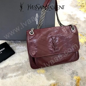 YSL 498894-05  原版皮聖羅蘭NIKI 中號郵差包