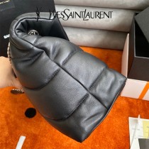 YSL 577476-004  原版皮聖羅蘭LOULOUPUFFER大號絎縫平面小羊皮包