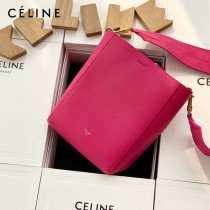 CELINE塞琳原單 650 SANGLE BUCKET小號柔軟粒面小牛皮小號水桶包