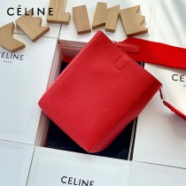 CELINE塞琳原單 650 SANGLE BUCKET小號柔軟粒面小牛皮小號水桶包