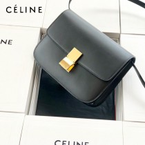 CELINE塞琳原單  CLASSIC 中號 細橫紋小牛皮小號豆腐包