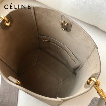 CELINE塞琳原單 650 SANGLE BUCKET小號柔軟粒面小牛皮小號水桶包