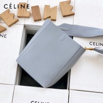 CELINE塞琳原單 650 SANGLE BUCKET小號柔軟粒面小牛皮小號水桶包