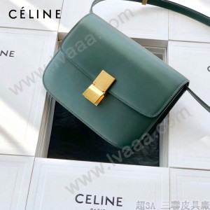 CELINE塞琳原單  CLASSIC 中號 細橫紋小牛皮小號豆腐包