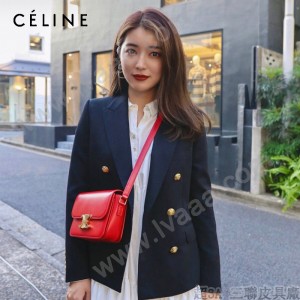 CELINE塞琳原單 666 TRIOMPHE 中號凱旋門 小牛皮肩背包郵差包