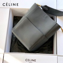 CELINE塞琳原單 632  大號SANGLE BUCKET 柔軟粒面小牛皮水桶包