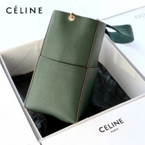 CELINE塞琳原單 632  大號SANGLE BUCKET 柔軟粒面小牛皮水桶包
