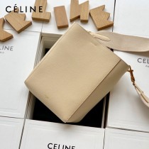 CELINE塞琳原單 650 SANGLE BUCKET小號柔軟粒面小牛皮小號水桶包