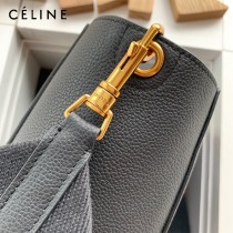 CELINE塞琳原單 650 SANGLE BUCKET小號柔軟粒面小牛皮小號水桶包