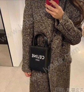 CELINE塞琳原單 706 CABAS 迷妳CELINE印花人造革牛皮革豎款手袋