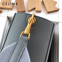 CELINE塞琳原單 650 SANGLE BUCKET小號柔軟粒面小牛皮小號水桶包