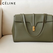 CELINE塞琳原單 soft 16 大號光滑牛皮革柔軟手袋購物袋