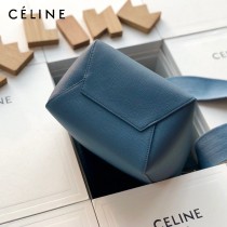 CELINE塞琳原單 650 SANGLE BUCKET小號柔軟粒面小牛皮小號水桶包