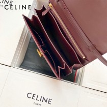 CELINE塞琳原單  CLASSIC 中號 細橫紋小牛皮小號豆腐包