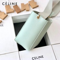 CELINE塞琳原單 650 SANGLE BUCKET小號柔軟粒面小牛皮小號水桶包