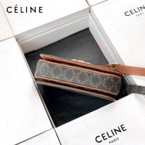 CELINE塞琳原單 666 TRIOMPHE 中號 老花郵差包