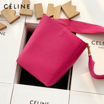 CELINE塞琳原單 650 SANGLE BUCKET小號柔軟粒面小牛皮小號水桶包