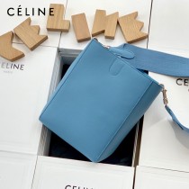 CELINE塞琳原單 650 SANGLE BUCKET小號柔軟粒面小牛皮小號水桶包