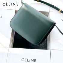 CELINE塞琳原單  CLASSIC 中號 細橫紋小牛皮小號豆腐包