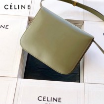 CELINE塞琳原單  CLASSIC 中號 細橫紋小牛皮小號豆腐包