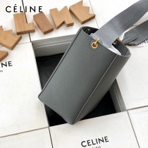 CELINE塞琳原單 650 SANGLE BUCKET小號柔軟粒面小牛皮小號水桶包