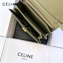 CELINE塞琳原單  CLASSIC 中號 細橫紋小牛皮小號豆腐包