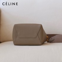 CELINE塞琳原單 650 SANGLE BUCKET小號柔軟粒面小牛皮小號水桶包