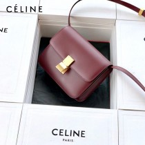 CELINE塞琳原單  Box Teen 拋光小牛皮小號豆腐包