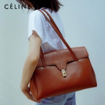 CELINE塞琳原單 soft 16 大號光滑牛皮革柔軟手袋購物袋