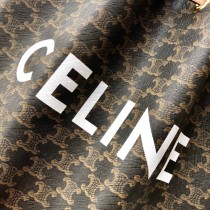 CELINE塞琳原單 698 Triomphe帆布中號黃棕老花水手包水桶包