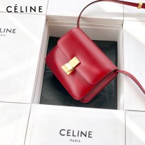 CELINE塞琳原單  Box Teen 拋光小牛皮小號豆腐包