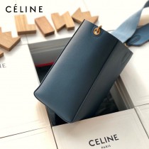 CELINE塞琳原單 650 SANGLE BUCKET小號柔軟粒面小牛皮小號水桶包