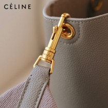 CELINE塞琳原單 650 SANGLE BUCKET小號柔軟粒面小牛皮小號水桶包