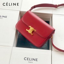 CELINE塞琳原單 666 TRIOMPHE 中號凱旋門 小牛皮肩背包郵差包