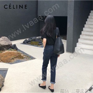 CELINE塞琳原單 632  大號SANGLE BUCKET 柔軟粒面小牛皮水桶包