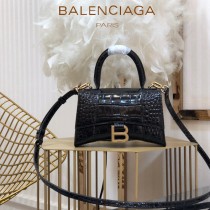 BALENCIAGA-02  巴黎世家原單爆款MINI號鱷魚紋HOURGLASS沙漏包