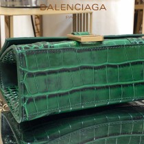 BALENCIAGA-04  巴黎世家原單爆款MINI號鱷魚紋HOURGLASS沙漏包