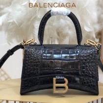 BALENCIAGA-02  巴黎世家原單爆款MINI號鱷魚紋HOURGLASS沙漏包