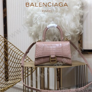 BALENCIAGA-010  巴黎世家原單爆款MINI號鱷魚紋HOURGLASS沙漏包