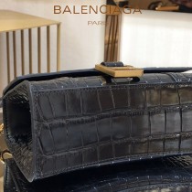BALENCIAGA-02  巴黎世家原單爆款MINI號鱷魚紋HOURGLASS沙漏包